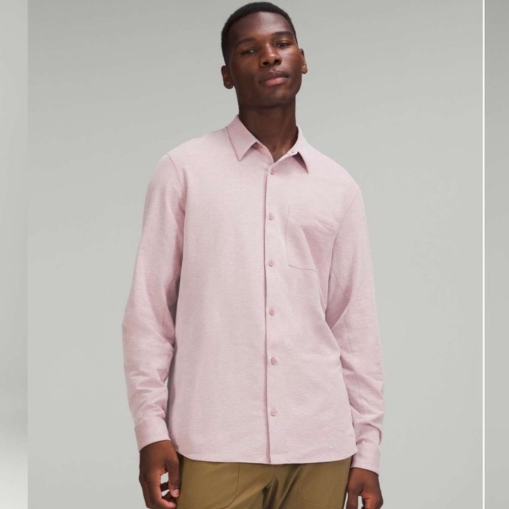 🎁LikeNew Lululemon Athletica Men's Pink Commission Longsleeve Shirt #LM3DJQS XXL